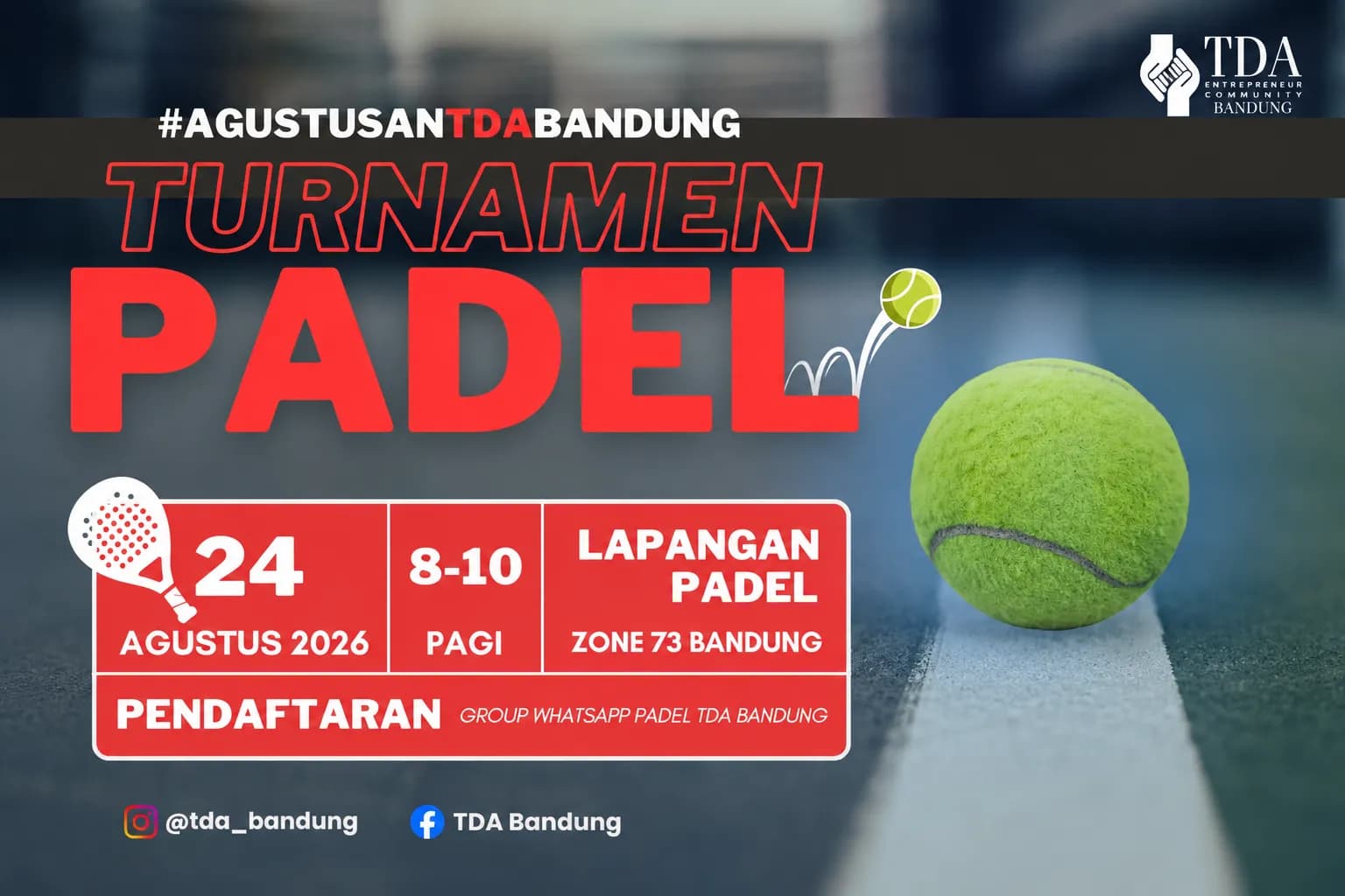 #AGUSTUSANTDABANDUNG2026 Turnamen Padel